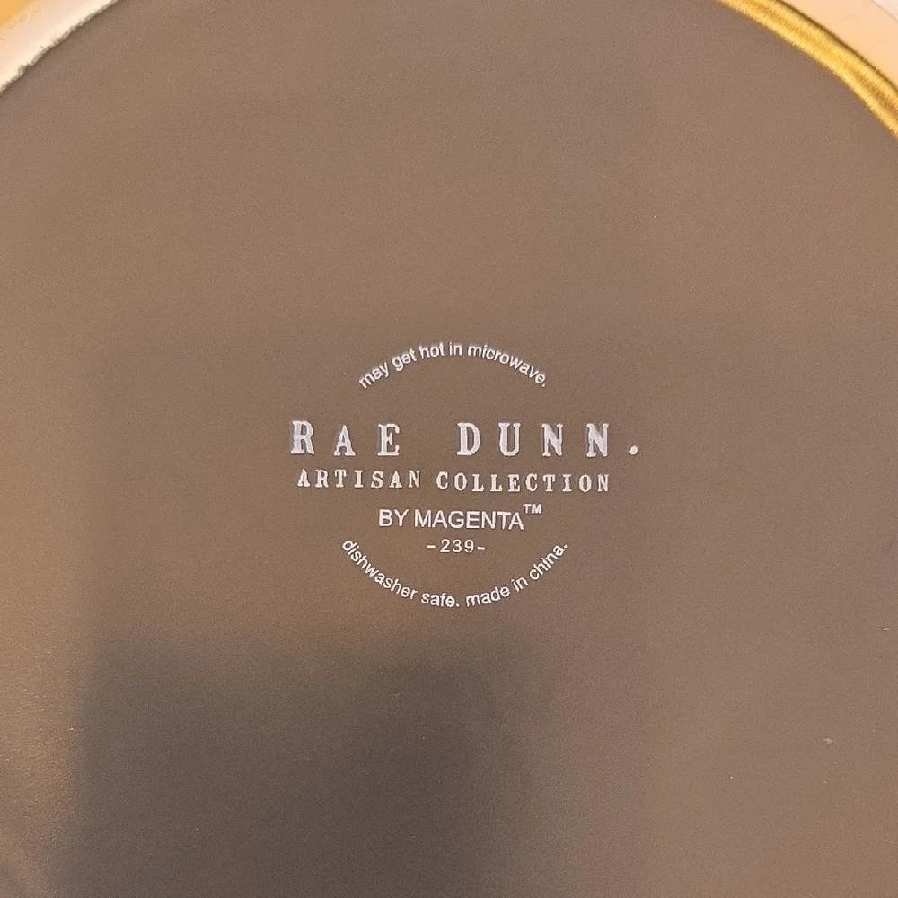 Rae Dunn Beware Of Me Black And Orange Ceramic Halloween Pet Bowl